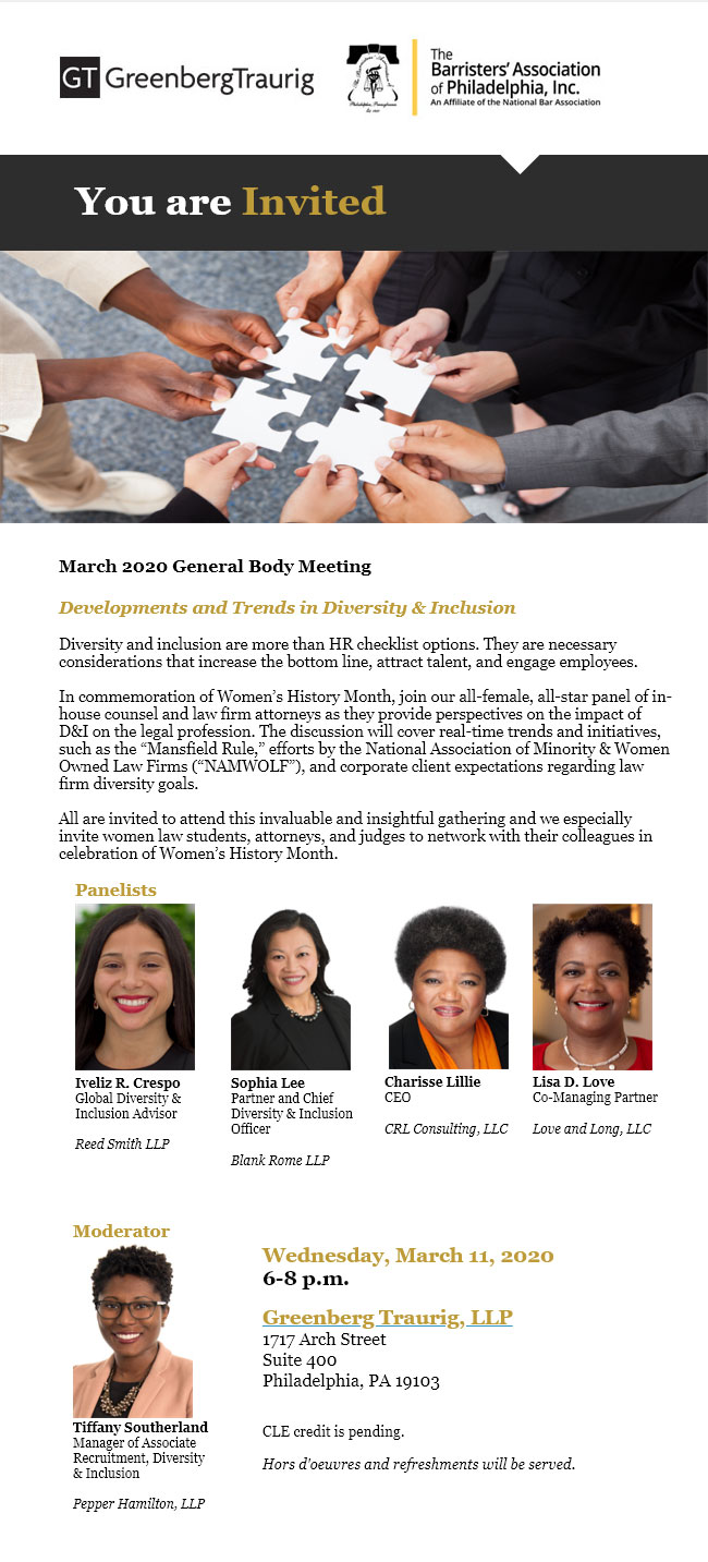 Canceled: March General Body Meeting