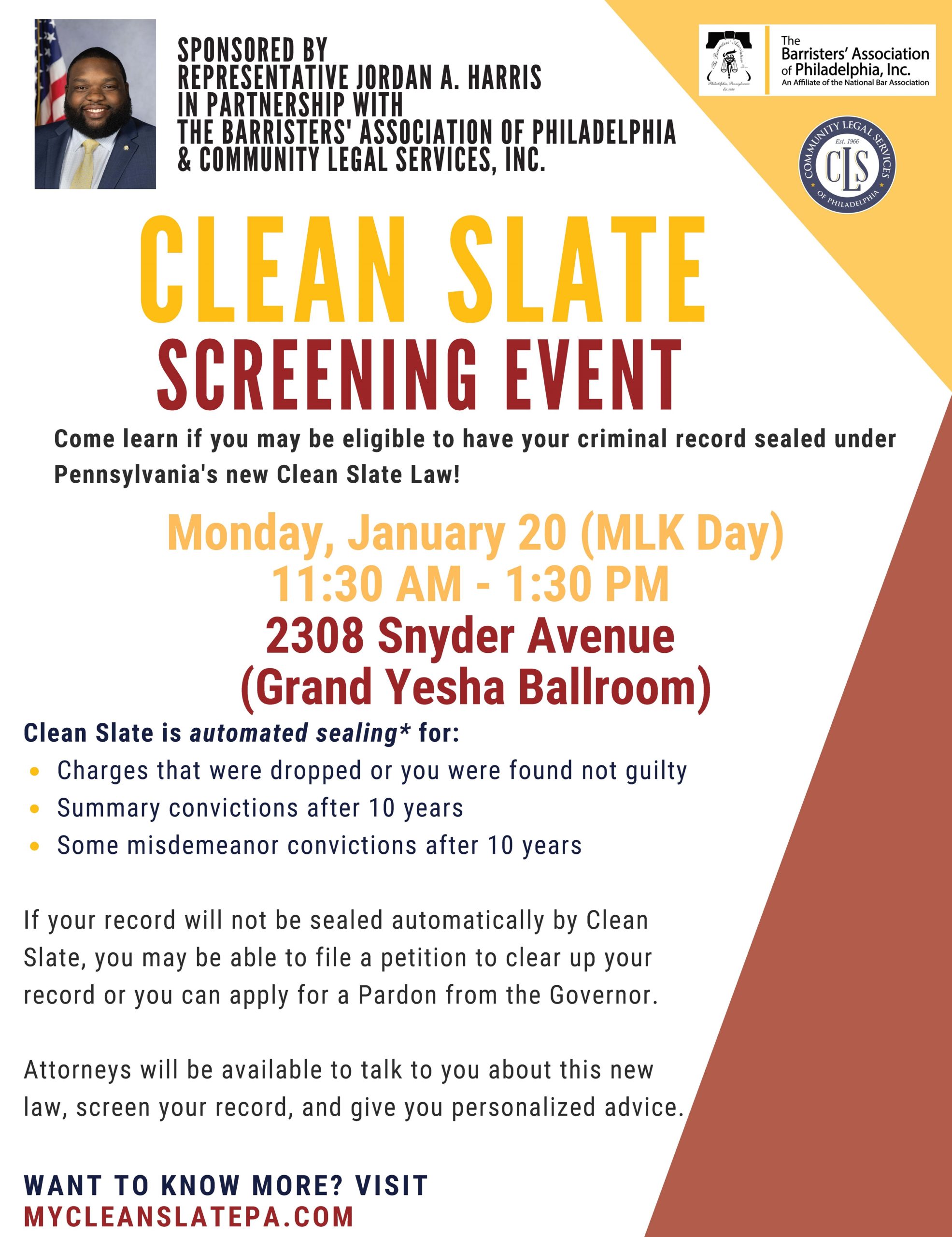Clean Slate Screening Event