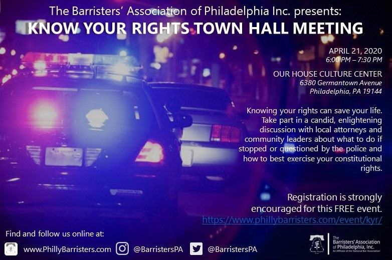 Canceled: Know Your Rights Town Hall (April 21, 2020)